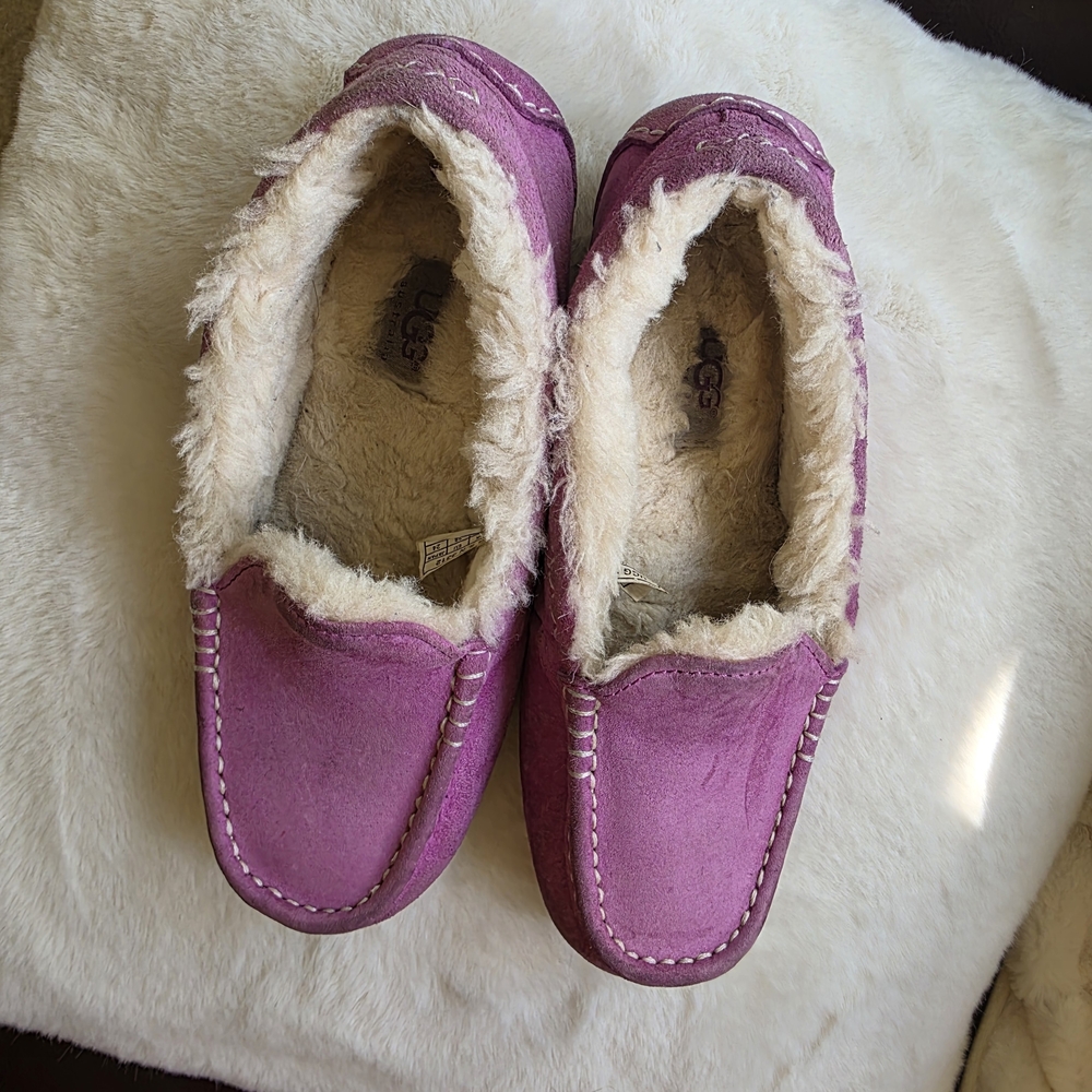 UGG Pink Sheepskin Lined Slippers